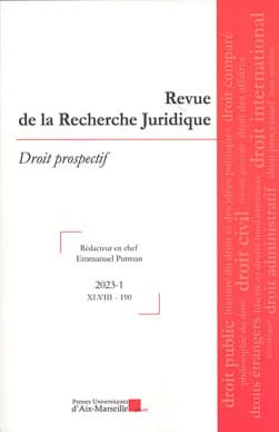 Couverture de Revue de la recherche juridique (Droit prospectif) 2021-1