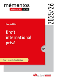 Couverture de Droit international privé