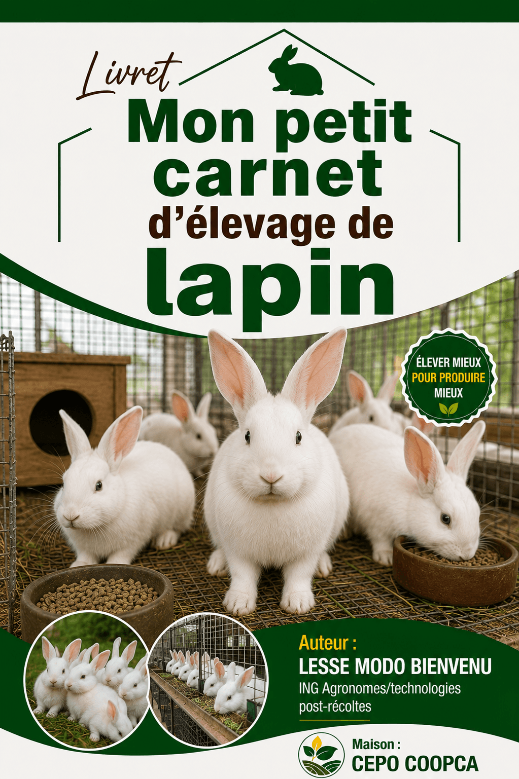 Couverture de Livret mon petit carnet d'élevage des lapins 